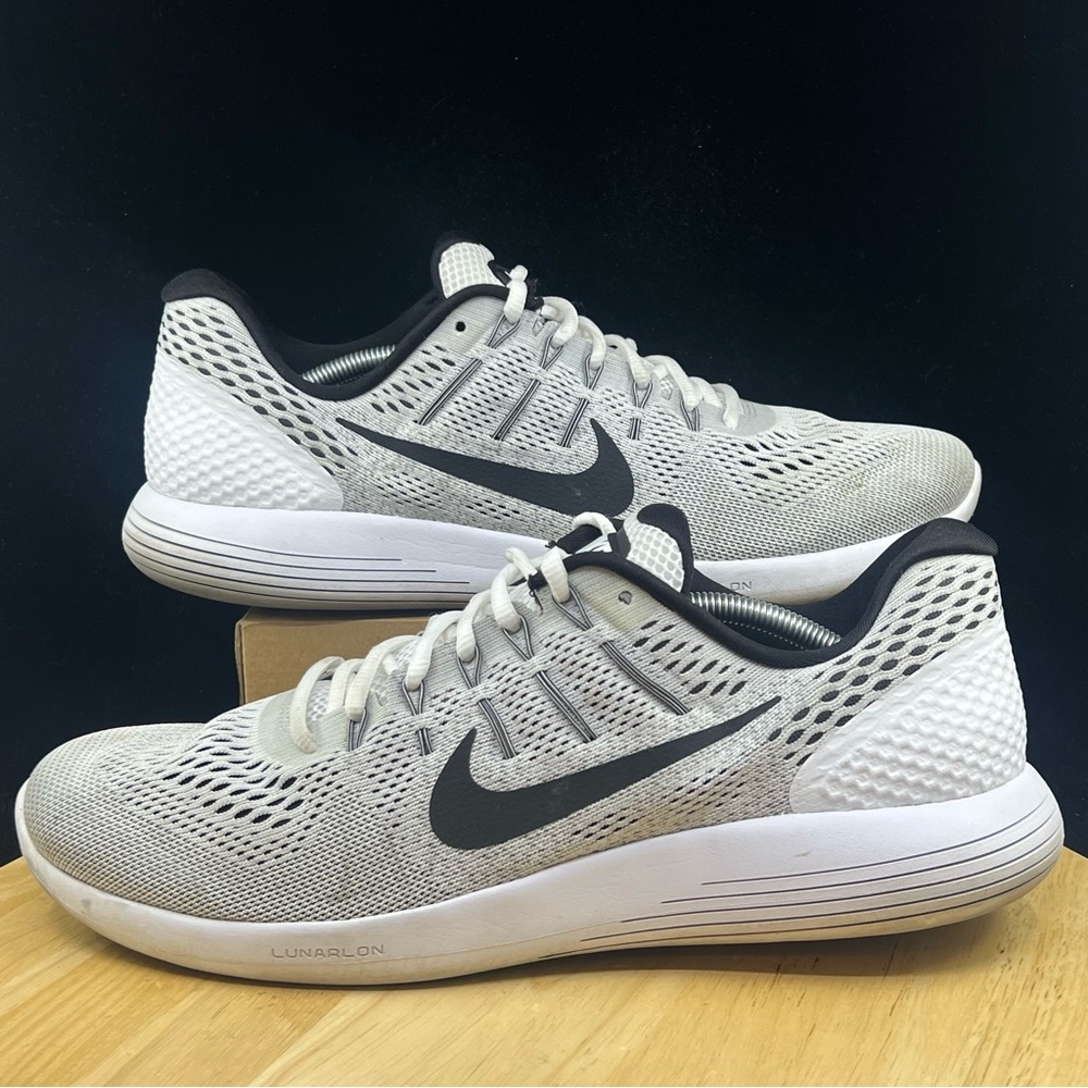 Nike LunarGlide 8 Size 13 Mens Grey/ Black Running Shoes 843725-100